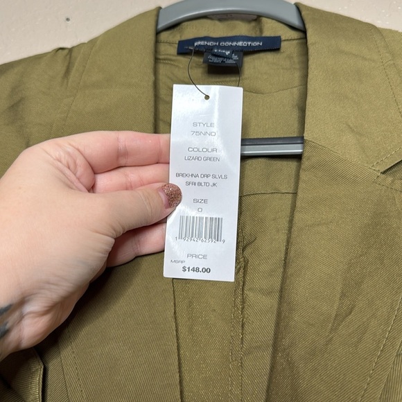 French Connection Brekhna Drape Belted Safari Jacket - Picture 4 of 6